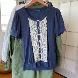 Velvet brand t shirt with lace